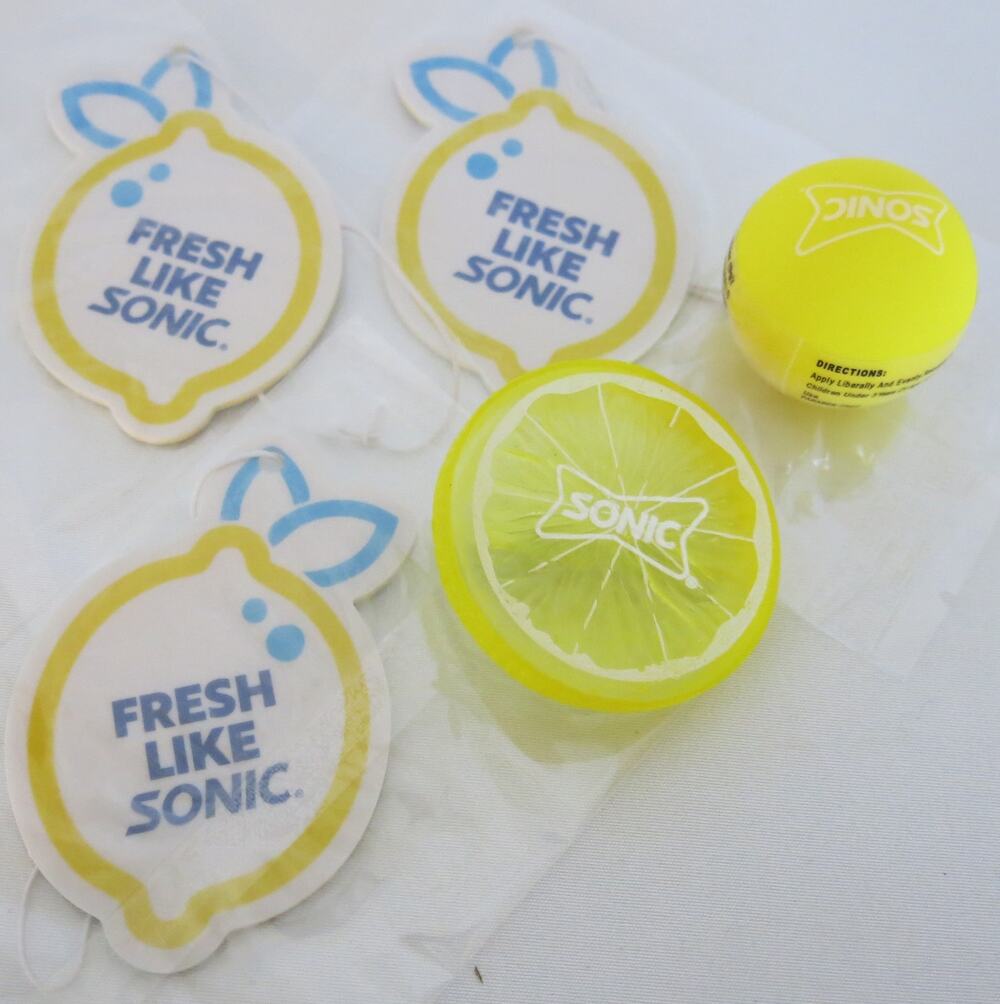 Sonic Drive In Unreleased Lemon Slice Clip/Air Fresheners/Lip Balm Promo New